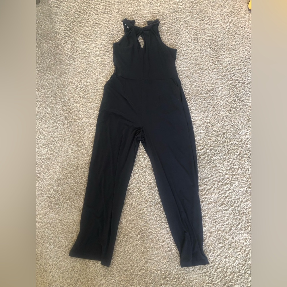 Black wide leg jumpsuit